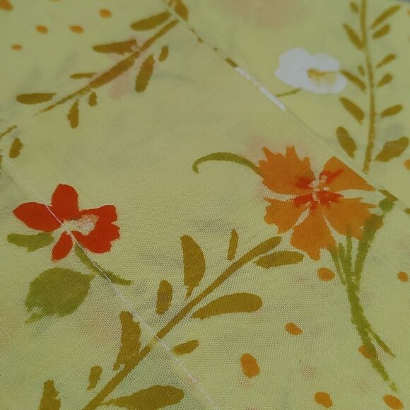 Vintage Good Morning Floral Yellow Standard Pillowcases Set of 2 - Picture 2 of 7